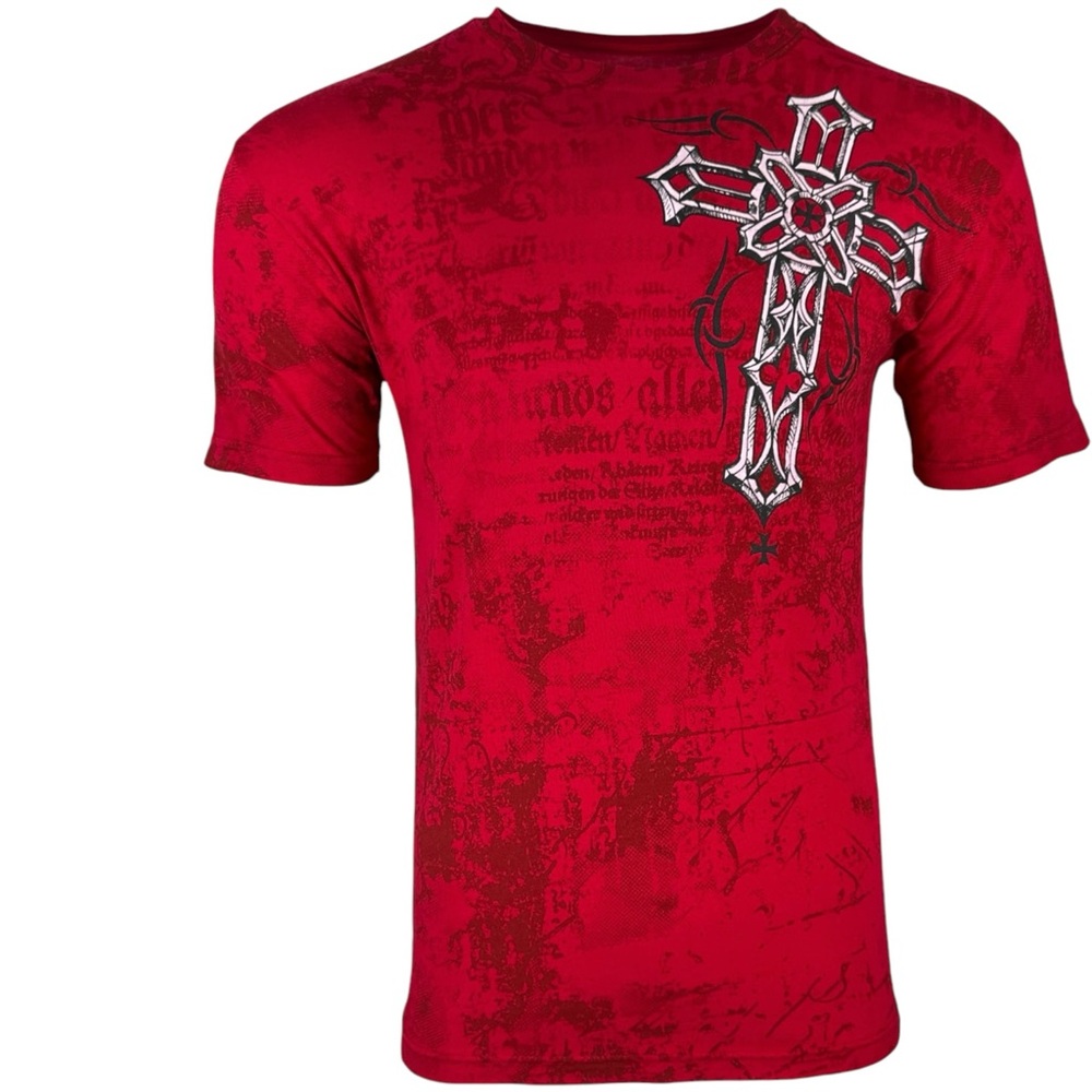 Archaic by Affliction Men's T-Shirt Wing Man Biker Cross Y2K S-5XL - Picture 3 of 8